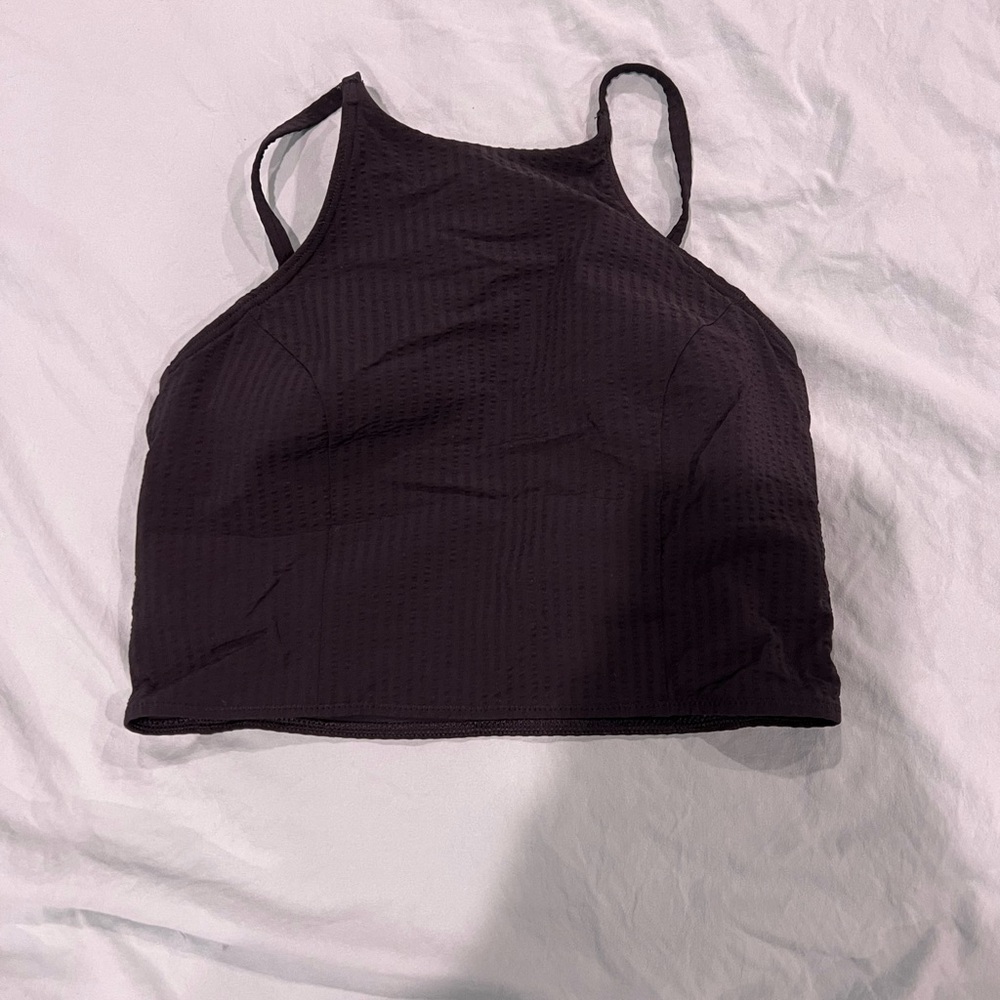 lululemon athletica Black Ribbed Textured Tank Top